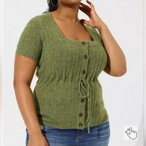 NWT Torrid Vegan Cashmere Pullover Square Neck Sweater